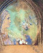 Odilon Redon Profile in an Arch Sweden oil painting artist